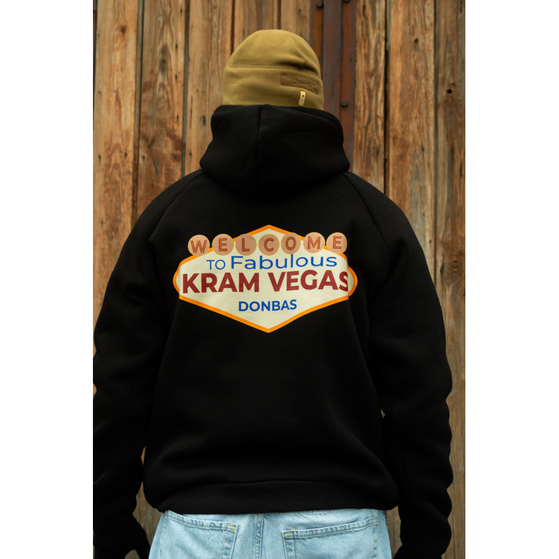 Зимова толстовка худі чоловіче чорне "Крамвегас" 4XL, 58