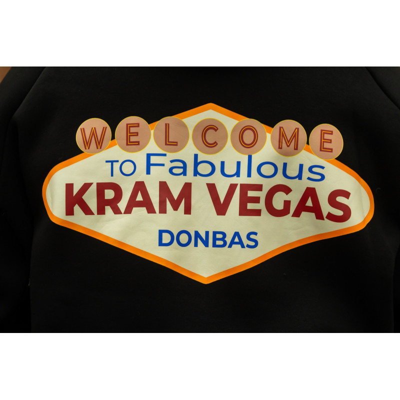 Зимова толстовка худі чоловіче чорне "Крамвегас" 4XL, 58