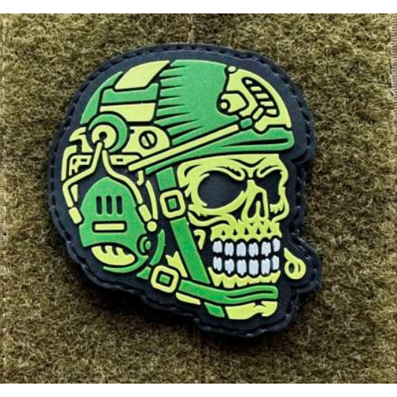 Патч ПВХ PiFi (ПІФІ) Оператор (череп) зелений