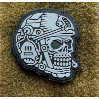 Патч ПВХ PiFi (ПИФИ) Оператор (череп) сірий