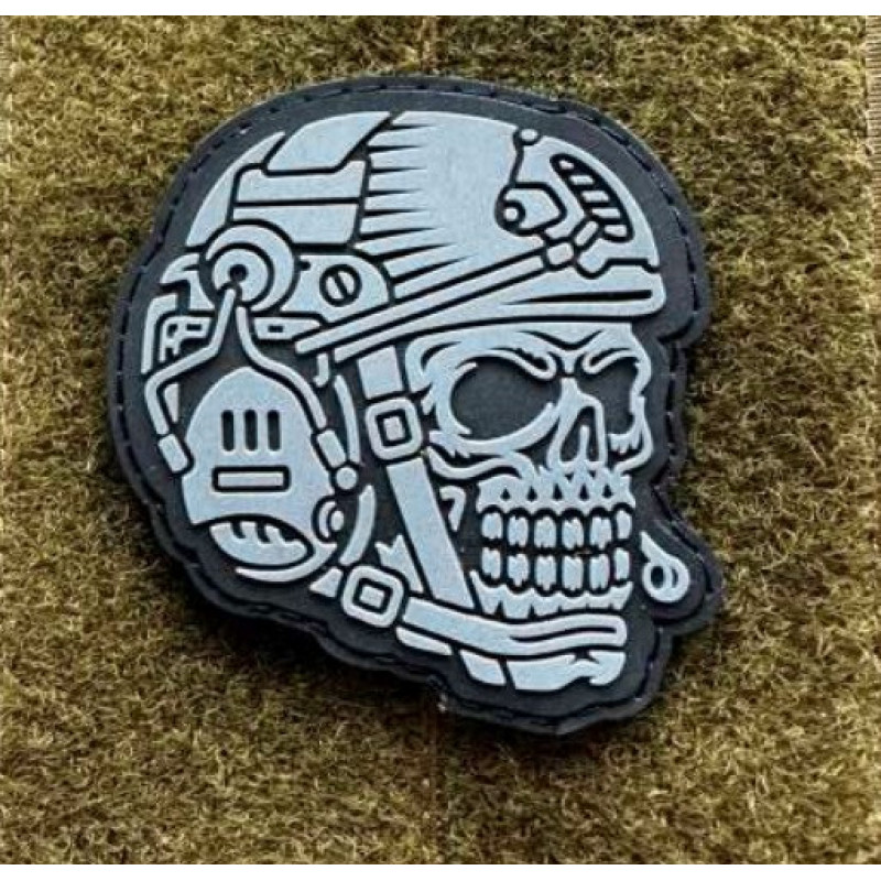 Патч ПВХ PiFi (ПИФИ) Оператор (череп) сірий