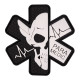 ПВХ патч Бренд Елемент (шеврон)  Парамедик Хрест чорно-білий