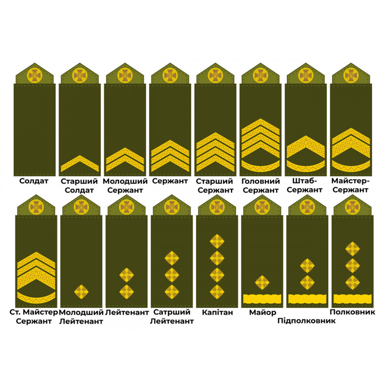 Нашивка Погон олива/піксель