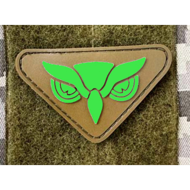 Патч ПВХ PiFi (ПИФИ) Сова Люмінофор (світиться у термряві) койот