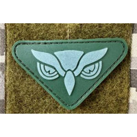 Патч ПВХ PiFi (ПИФИ) Сова Люмінофор (світиться у термряві) олива