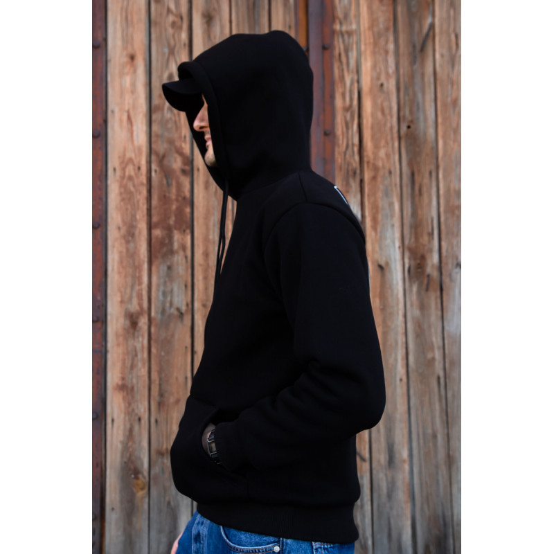 Зимова толстовка худі чоловіче чорне "Мінометниця" 2XL, 54