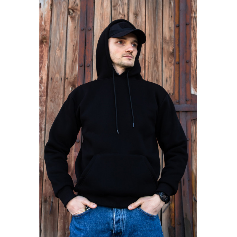 Зимова толстовка худі чоловіче чорне "Мінометниця" 2XL, 54