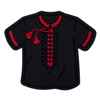 ПВХ патч Бренд Елемент (шеврон) Вишиванка чорний