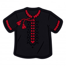 ПВХ патч Бренд Елемент (шеврон) Вишиванка чорний