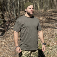 Футболка бавовна олива для військових