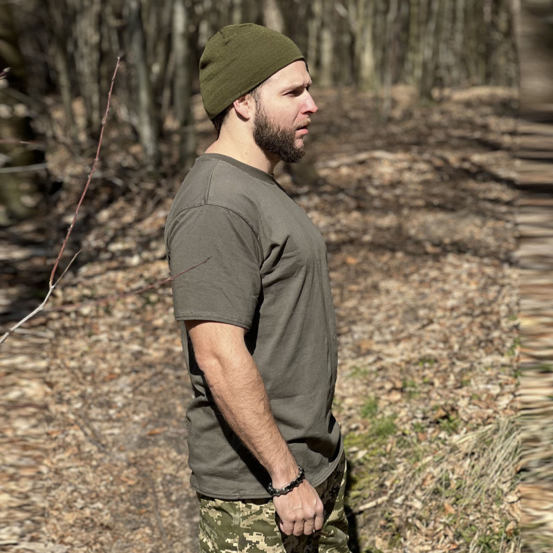 Футболка бавовна олива для військових