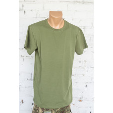 Футболка олива натуральна для військових стрейч-кулір