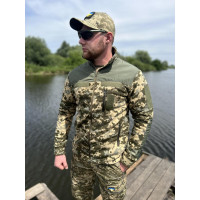 Тактична кофта флісова піксель чоловіча посилена