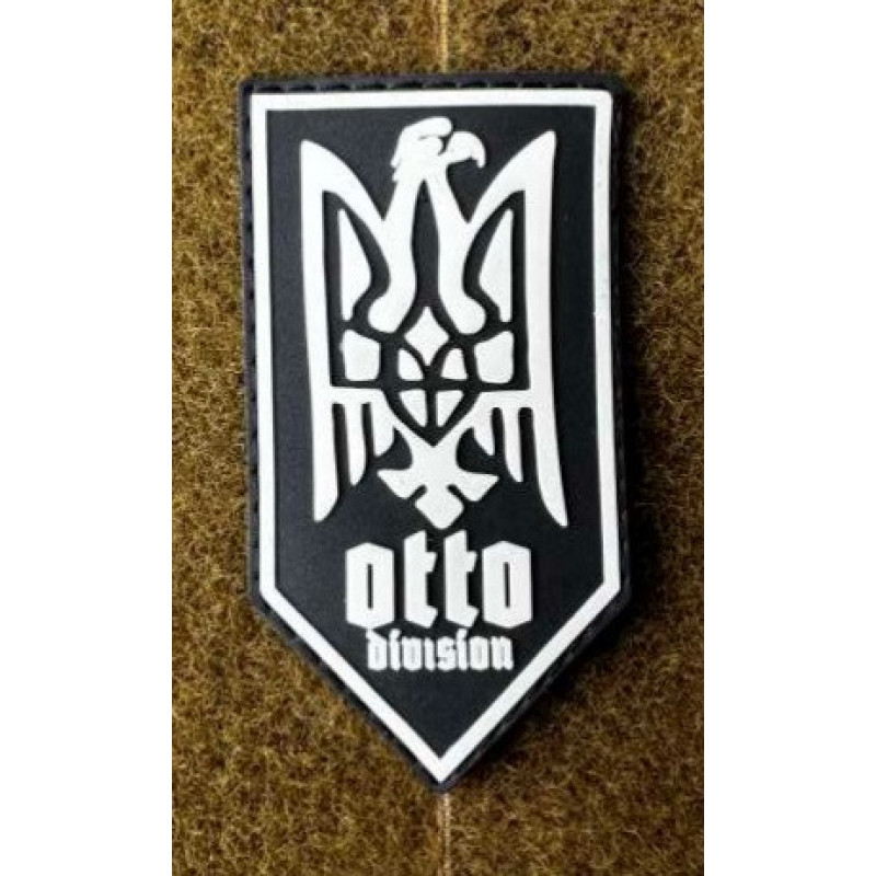 Патч ПВХ PiFi (Піфі) ОТТО division Орел з тризубом чорно-білий