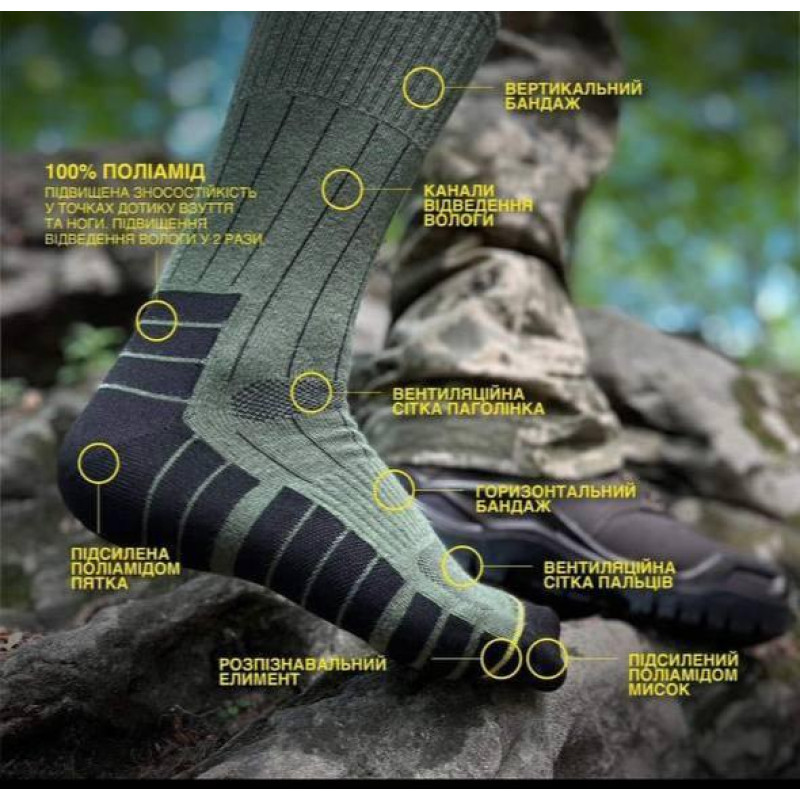 Тактичні трекінгові зимові шкарпетки Bandit “Gloria”
