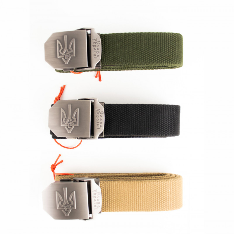 Тактический ремень тризуб с пряжкой (олива)