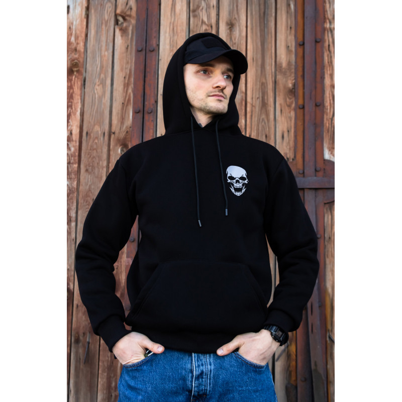 Весняна толстовка худі чоловіче чорне "Military Girl" 2XL, 54