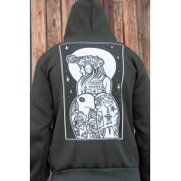 Зимова толстовка худі чоловіче олива "Millitary Girl 2.0" XL, 52