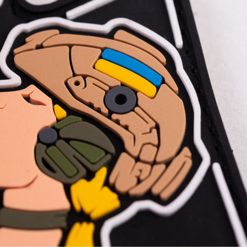 ПВХ патч (шеврон) Бренд Елемент Дівчина піка блонд