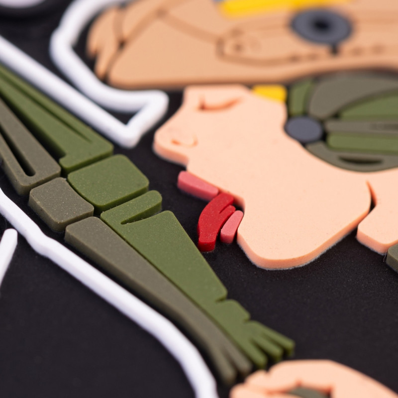 ПВХ патч (шеврон) Бренд Елемент Дівчина піка блонд