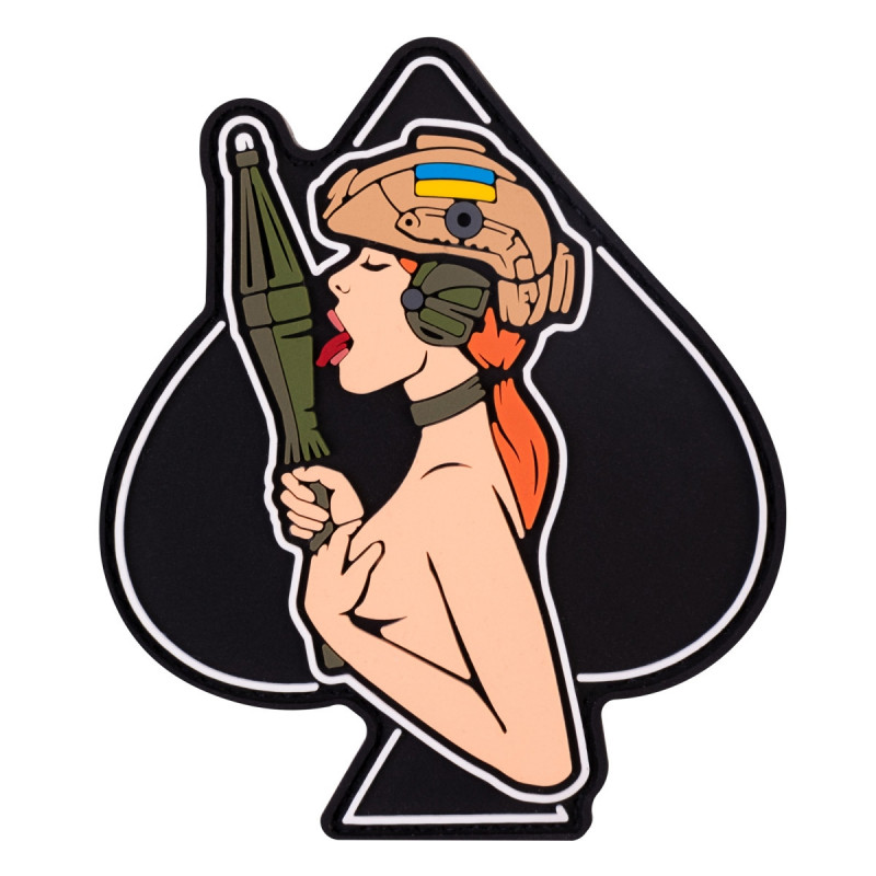 ПВХ патч (шеврон) Бренд Елемент Дівчина піка руда