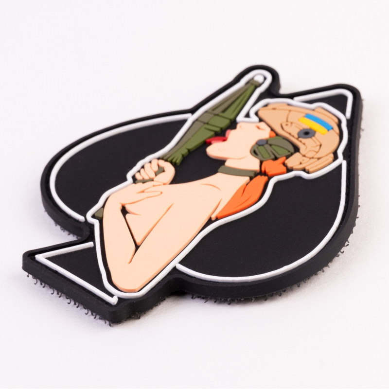 ПВХ патч (шеврон) Бренд Елемент Дівчина піка руда