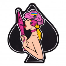 ПВХ патч Бренд Елемент (шеврон) Дівчина Піка рожева