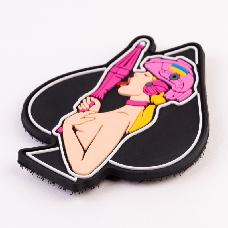 ПВХ патч Бренд Елемент (шеврон) Дівчина Піка рожева