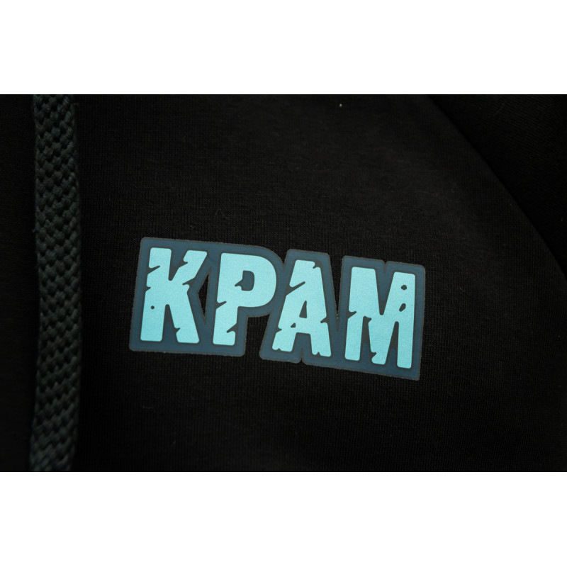 Військова ЗСУ Весняна толстовка худі чоловіче чорне "Краматорськ" жовто-червоний принт