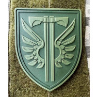 Патч ПВХ PiFi (Піфі) Шеврон 77 ОАеМБр. 77 Окрема Аеромобільна бригада олива