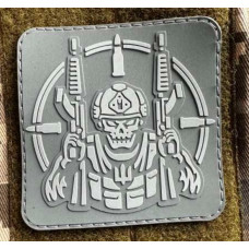 Патч ПВХ PiFi (Піфі) Резиновий  Солдат квадратний сірий