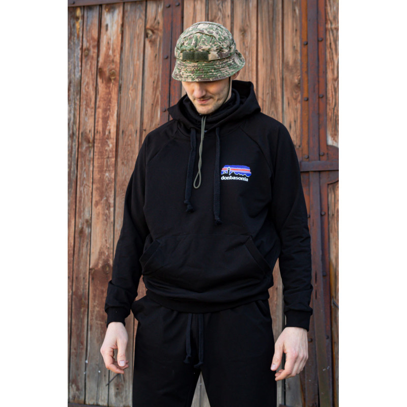 Військова ЗСУ Худі чоловіче чорне «Donbasonia» Донбасонія