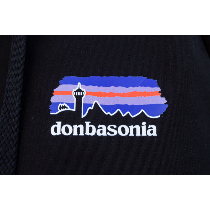 Військова ЗСУ Худі чоловіче чорне «Donbasonia» Донбасонія
