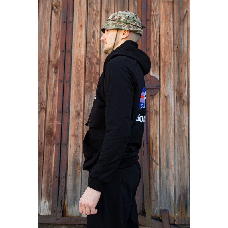 Військова ЗСУ Худі чоловіче чорне «Donbasonia» Донбасонія