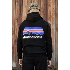 Худі чоловіче чорне «Donbasonia» Донбасонія 46, S