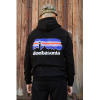 Худі чоловіче чорне «Donbasonia» Донбасонія 48, M