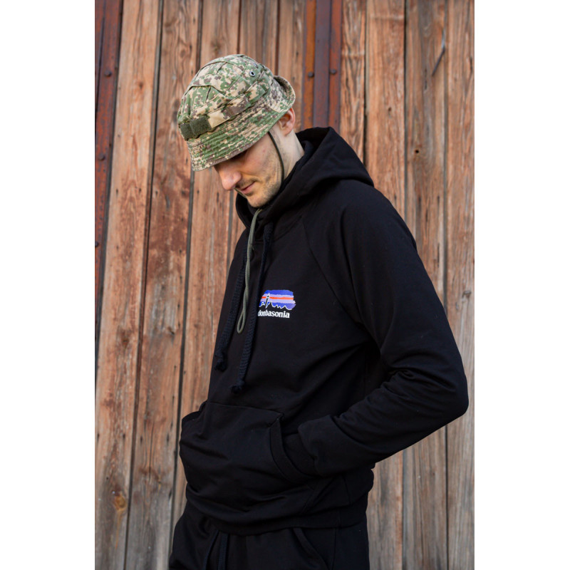 Худі чоловіче чорне «Donbasonia» Донбасонія 48, M