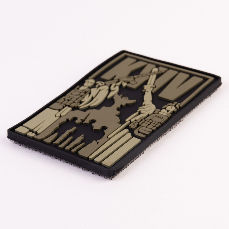 ПВХ патч Бренд Елемент (шеврон) Київ вільний олива