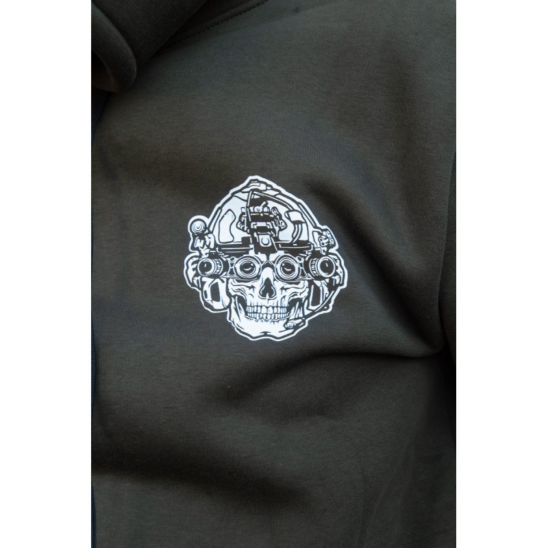 Весняна толстовка худі чоловіче олива "Military Girl 2.0"