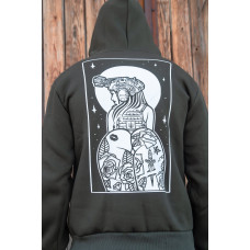 Весняна толстовка худі чоловіче олива "Military Girl 2.0" XL, 52