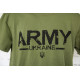 Футболка олива з принтом ARMY UKRAINE стрейч-кулір для військових