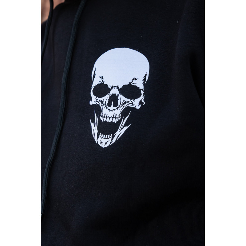 Зимова толстовка худі чоловіче чорне "Millitary Girl" 2XL, 54