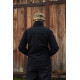Тактична куртка софтшелл SoftShel демісезонна з капюшоном чорна