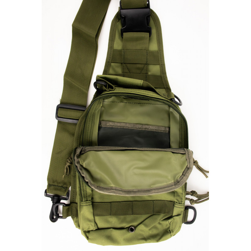 Сумка тактична однолямочна через плече 6л олива