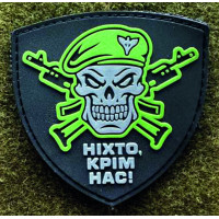 Патч ПВХ PiFi (Піфі) Череп ДШВ. Ніхто крім нас!