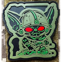 Патч ПВХ PiFi (Піфі) Йода на завданні зелений