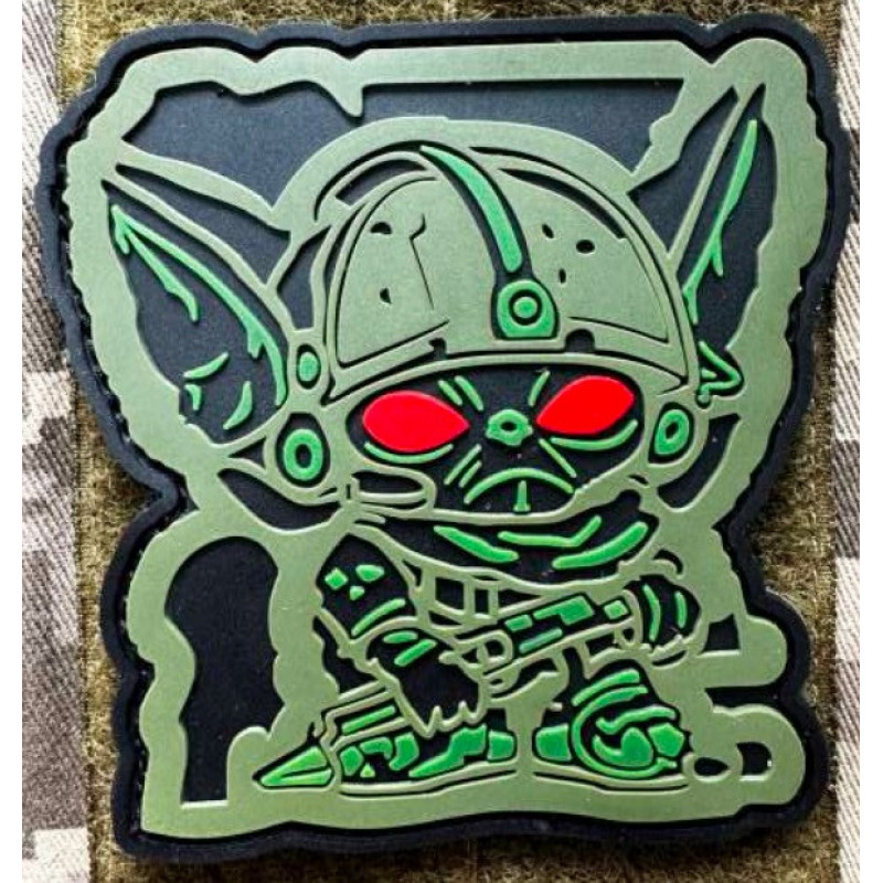 Патч ПВХ PiFi (Піфі) Йода на завданні зелений