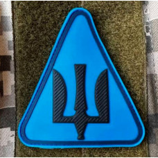 Патч ПВХ PiFi (Піфі) Тризуб. Повітряні сили Чорний на блакитному