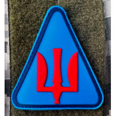 Патч ПВХ PiFi (Піфі) Тризуб. Повітряні сили Червоний на блакитному