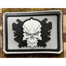 Патч ПВХ PiFi (Піфі) Привид GHOST Гост сірий